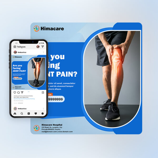 PSD joint pain poster social media template
