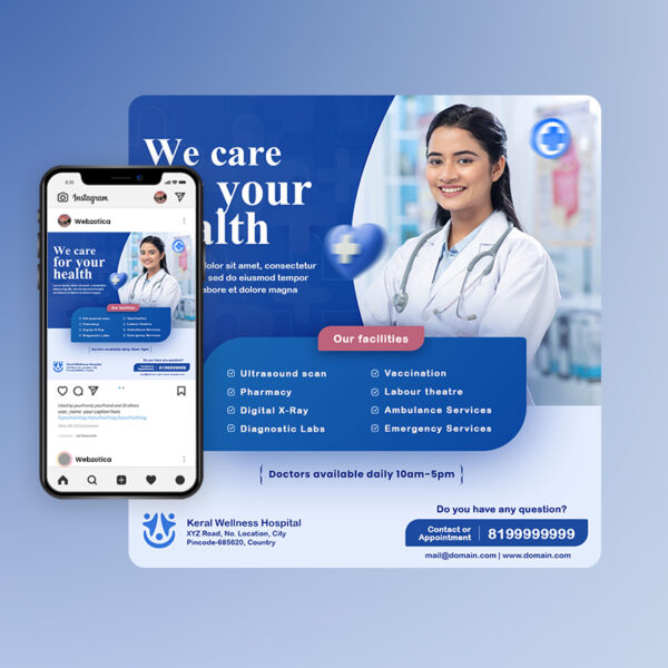 health social media poster template