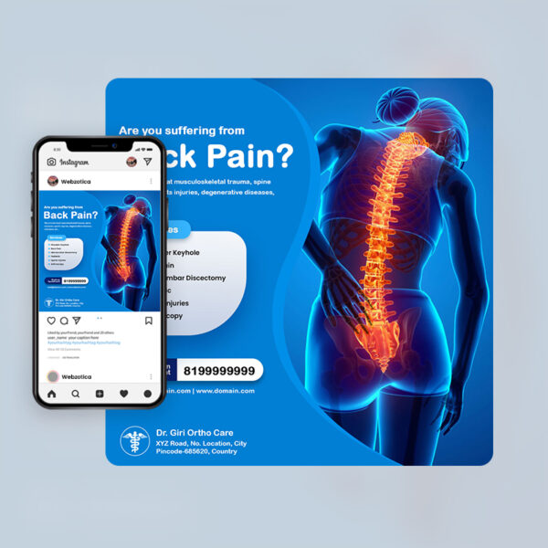PSD Dr. Giri ortho care medical service poster template