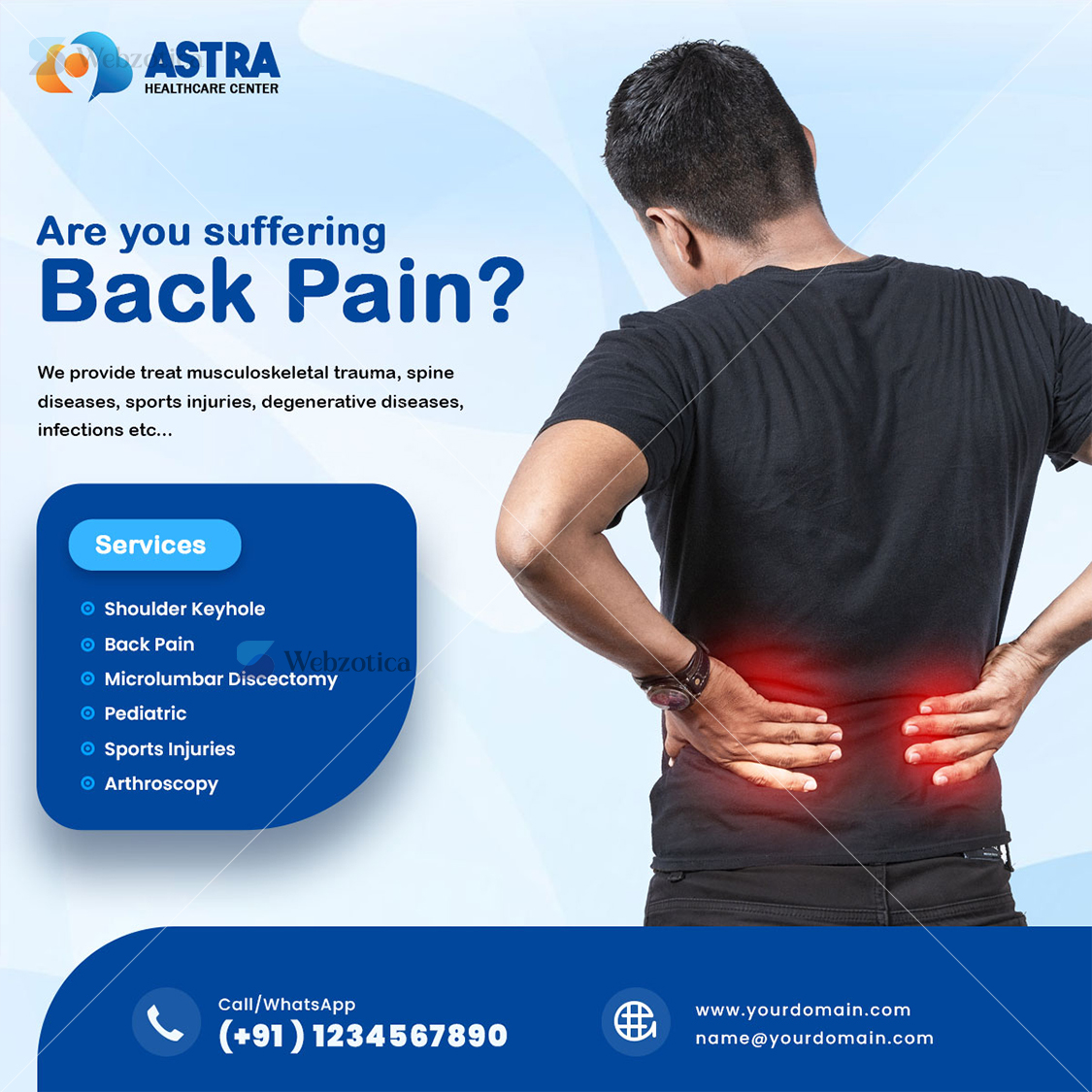 PSD backpain & arthroscopy poster template