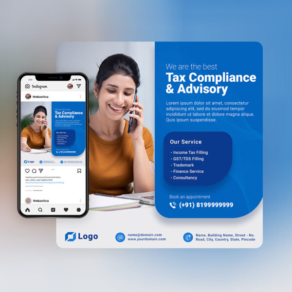 PSD tax compliance and advisory social media template
