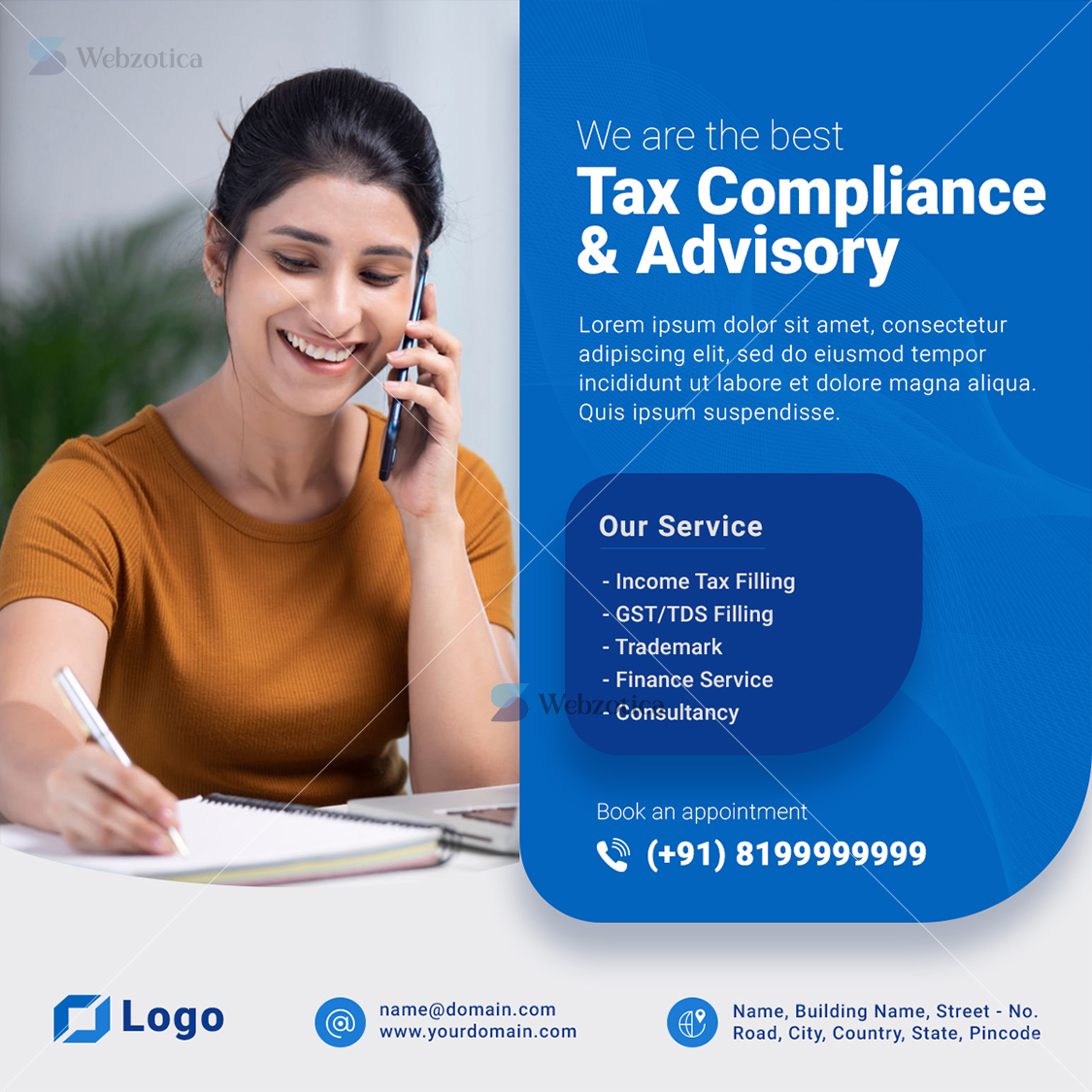 PSD tax compliance and advisory social media template